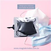 Estojo 2 em 1 com botão para máscaras 20x15 +4cm.