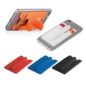 Porta Cartão em silicone com suporte 5,7 x 9,6 x 08 cm.